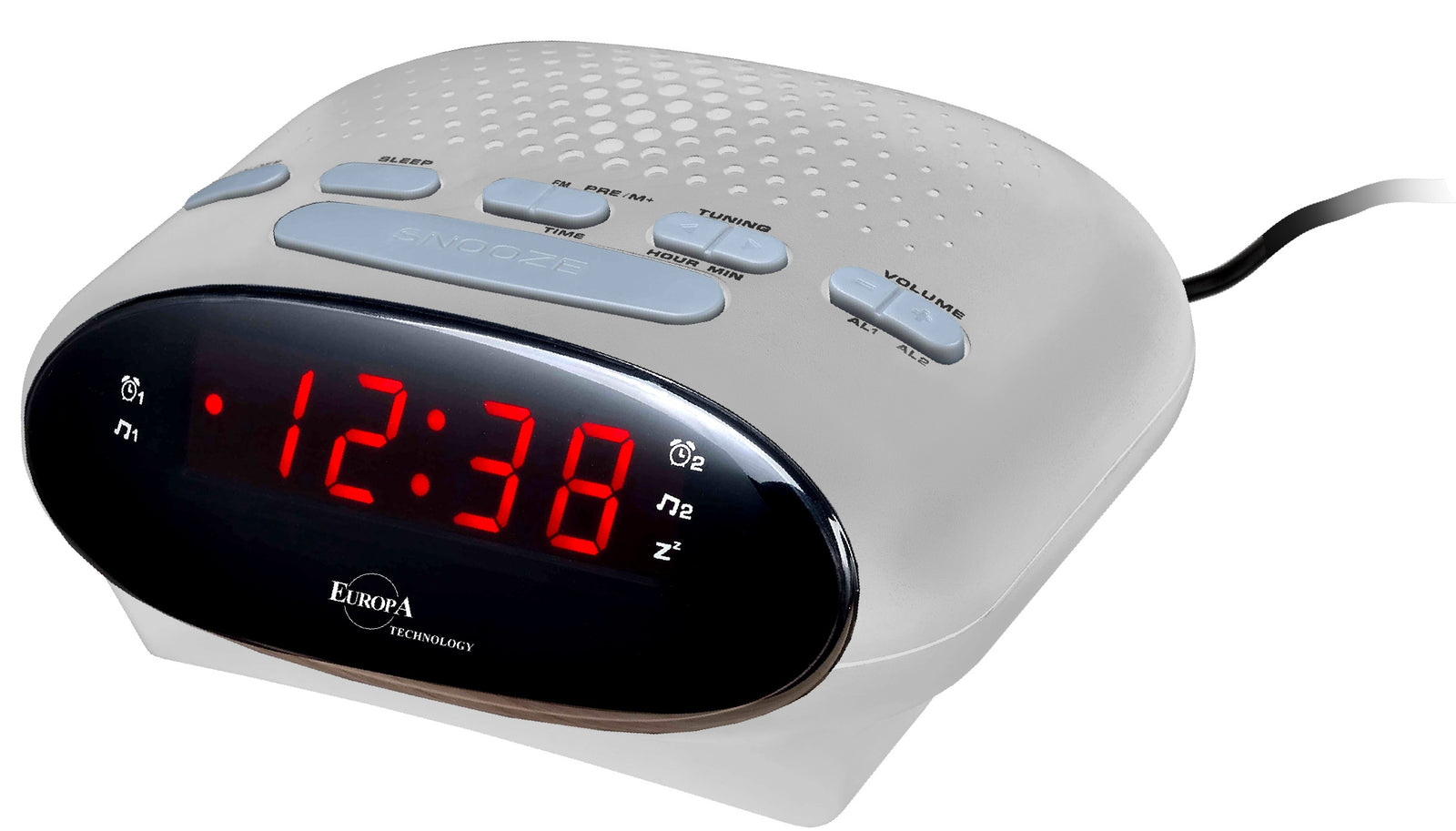 ELITE Radiosveglia a corrente - ARGENTO - Electric radio alarm clock - SILVER-0