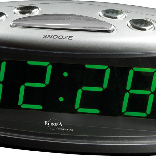 Load image into Gallery viewer, ELITE Sveglia LED a corrente (cavetto USB e spina inclusi) - ARGENTO - LED alarm clock powered by electricity (USB cable and plug included) - SILVER-0
