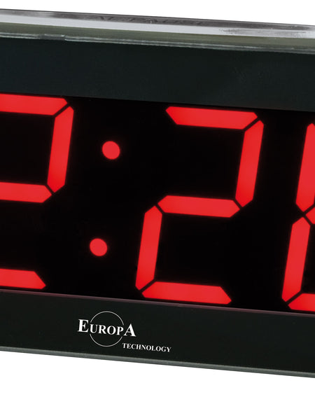 ELITE Sveglia LED a corrente (cavetto USB e spina inclusi) - NERO - LED alarm clock powered by electricity (USB cable and plug included) - BLACK-0