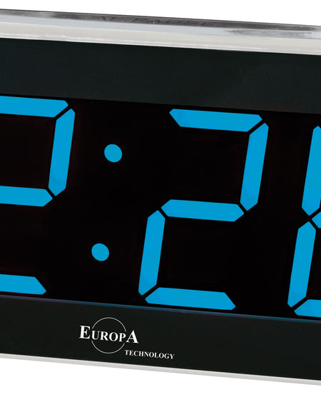 ELITE Sveglia LED a corrente (cavetto USB e spina inclusi) - ARGENTO - LED alarm clock powered by electricity (USB cable and plug included) - SILVER-0
