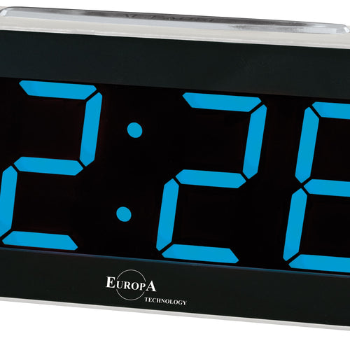 Load image into Gallery viewer, ELITE Sveglia LED a corrente (cavetto USB e spina inclusi) - ARGENTO - LED alarm clock powered by electricity (USB cable and plug included) - SILVER-0
