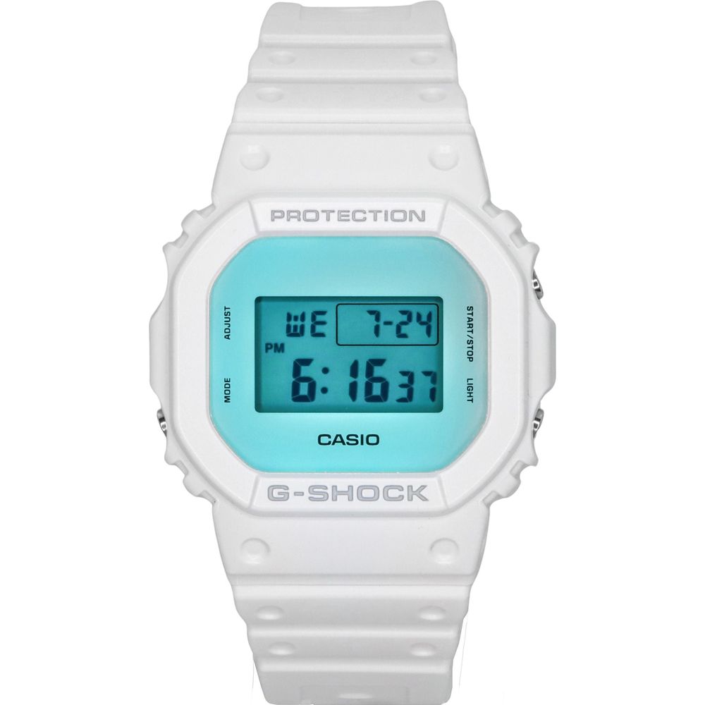 Casio G-Shock Digital White Resin Strap Quartz DW-5600TL-7 200M Men's Watch