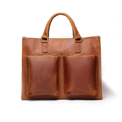 Load image into Gallery viewer, The Dagmar Leather Briefcase | Vintage Leather Messenger Bag
