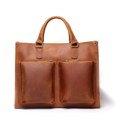 Load image into Gallery viewer, Dagmar Leather Briefcase | Vintage Leather Messenger Bag
