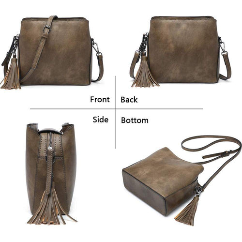 Load image into Gallery viewer, Designer Handbags - Elegant Vegan Leather Crossbody with Multi-Pockets
