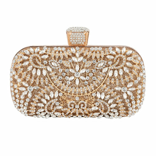 Load image into Gallery viewer, Diamond Evening Clutch Bag For Women Wedding Golden Clutch Purse Chain
