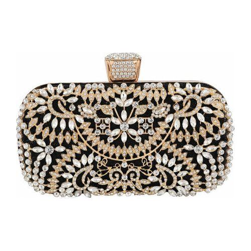 Diamond Evening Clutch Bag For Women Wedding Golden Clutch Purse Chain