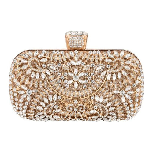 Load image into Gallery viewer, Diamond Evening Clutch Bag For Women Wedding Golden Clutch Purse Chain
