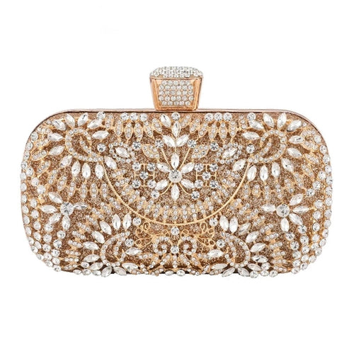 Load image into Gallery viewer, Diamond Evening Clutch Bag For Women Wedding Golden Clutch Purse Chain
