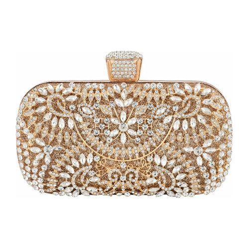 Load image into Gallery viewer, Diamond Evening Clutch Bag For Women Wedding Golden Clutch Purse Chain
