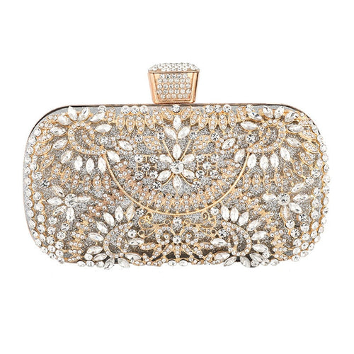 Load image into Gallery viewer, Diamond Evening Clutch Bag For Women Wedding Golden Clutch Purse Chain
