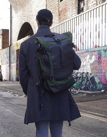 Water Resistant Roll Top Vegan Backpack