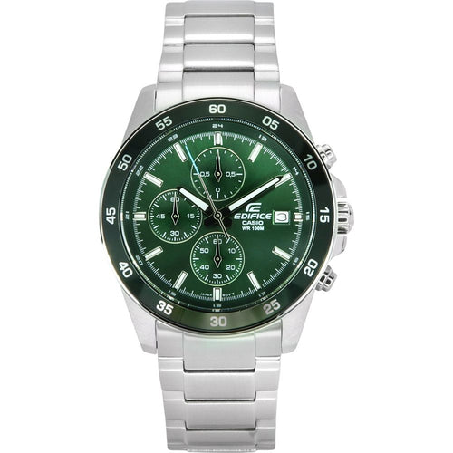 Load image into Gallery viewer, Casio Edifice Analog Standard Chronograph Stainless Steel Green Dial Quartz EFR-526D-3A Men&#39;s Watch
