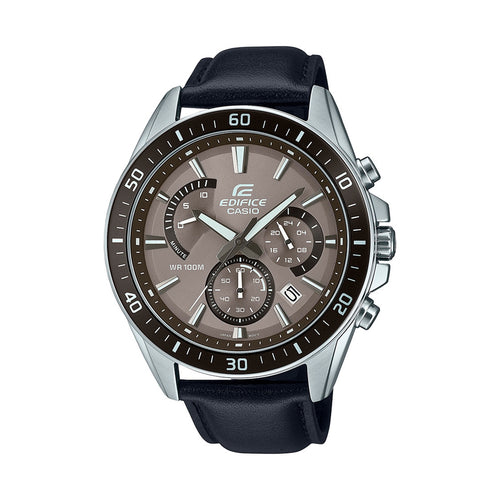 Load image into Gallery viewer, CASIO EDIFICE Mod. RETROGRADE CHRONOGRAPH XL LEATHER - TAN BLACK-0
