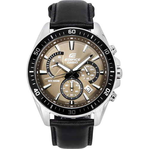 Load image into Gallery viewer, Casio Edifice Analog Standard Chronograph Leather Strap Men&#39;s Watch - EFR-552L-5A
