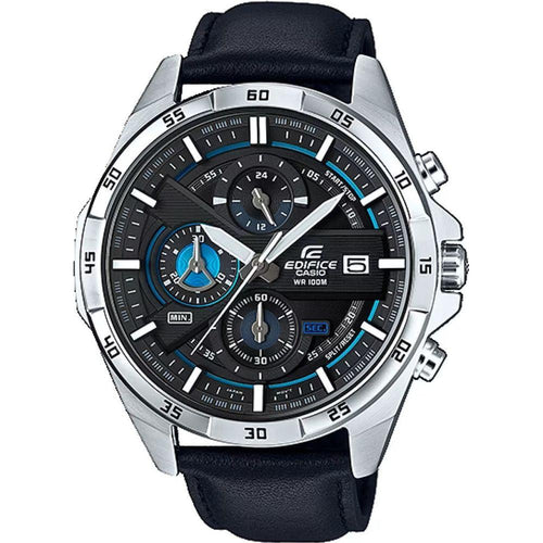 Load image into Gallery viewer, CASIO EDIFICE Mod. MULTILAYER CHRONOGRAPH LEATHER - BLACK BLUE-0
