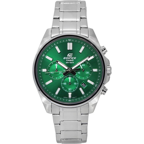 Load image into Gallery viewer, Casio Edifice Standard Analog Chronograph Stainless Steel Green Dial Quartz - A Masterpiece in Timekeeping
