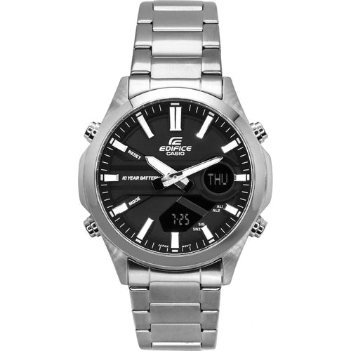 Load image into Gallery viewer, Casio Edifice Analog Digital Stainless Steel Black Dial Quartz EFV-C120D-1A Men&#39;s Watch
