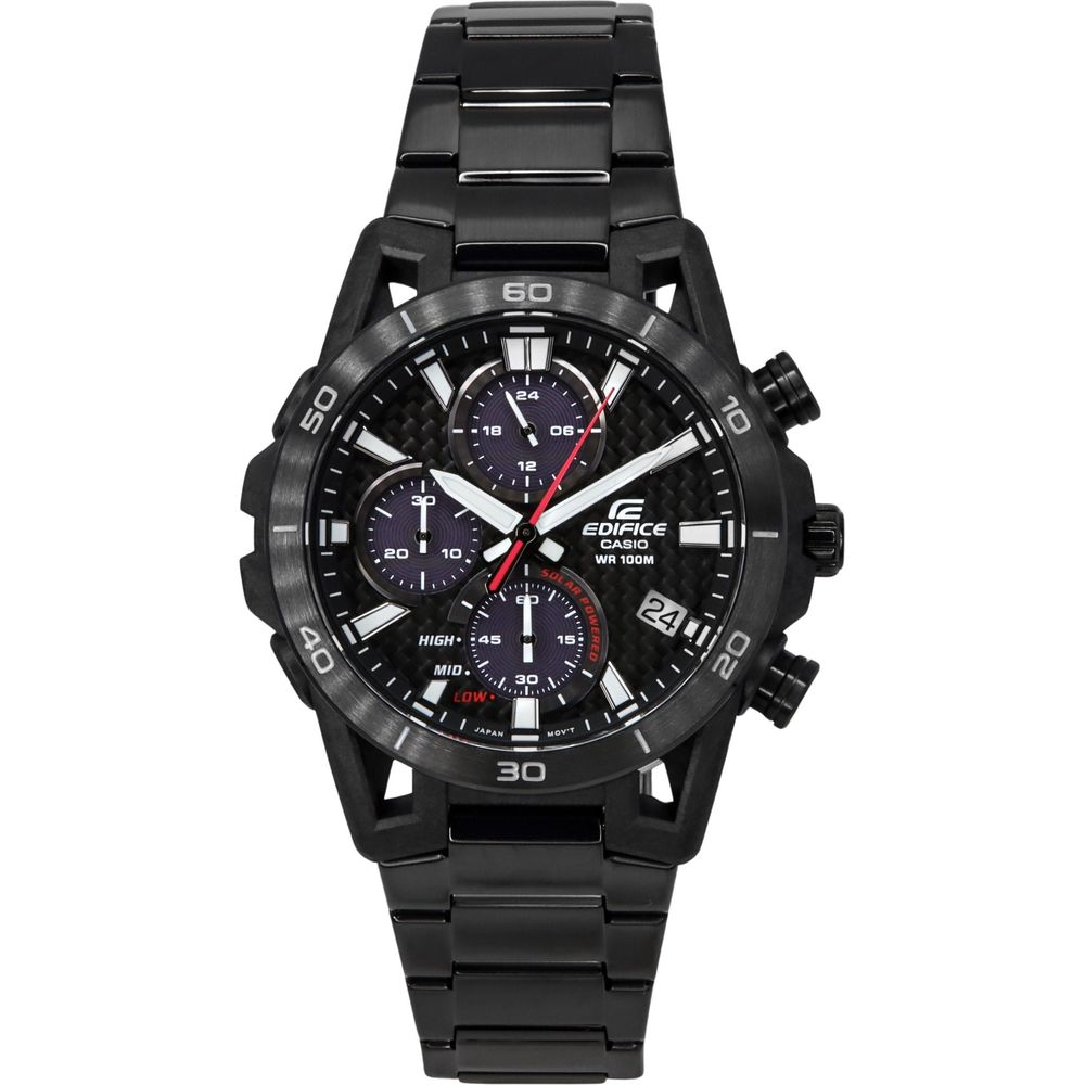 Casio Edifice Sospensione Analog Chronograph Black Ion Stainless Steel Men's Watch