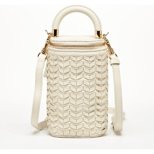 Load image into Gallery viewer, Elsa Basket Weave Leather Bag Off-white - A Touch of Elegance
