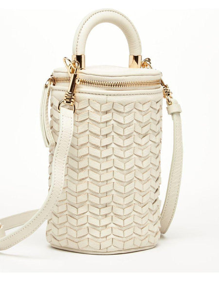 Elsa Basket Weave Leather Bag Off-white - A Touch of Elegance