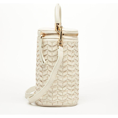 Load image into Gallery viewer, Elsa Basket Weave Leather Bag Off-white - A Touch of Elegance
