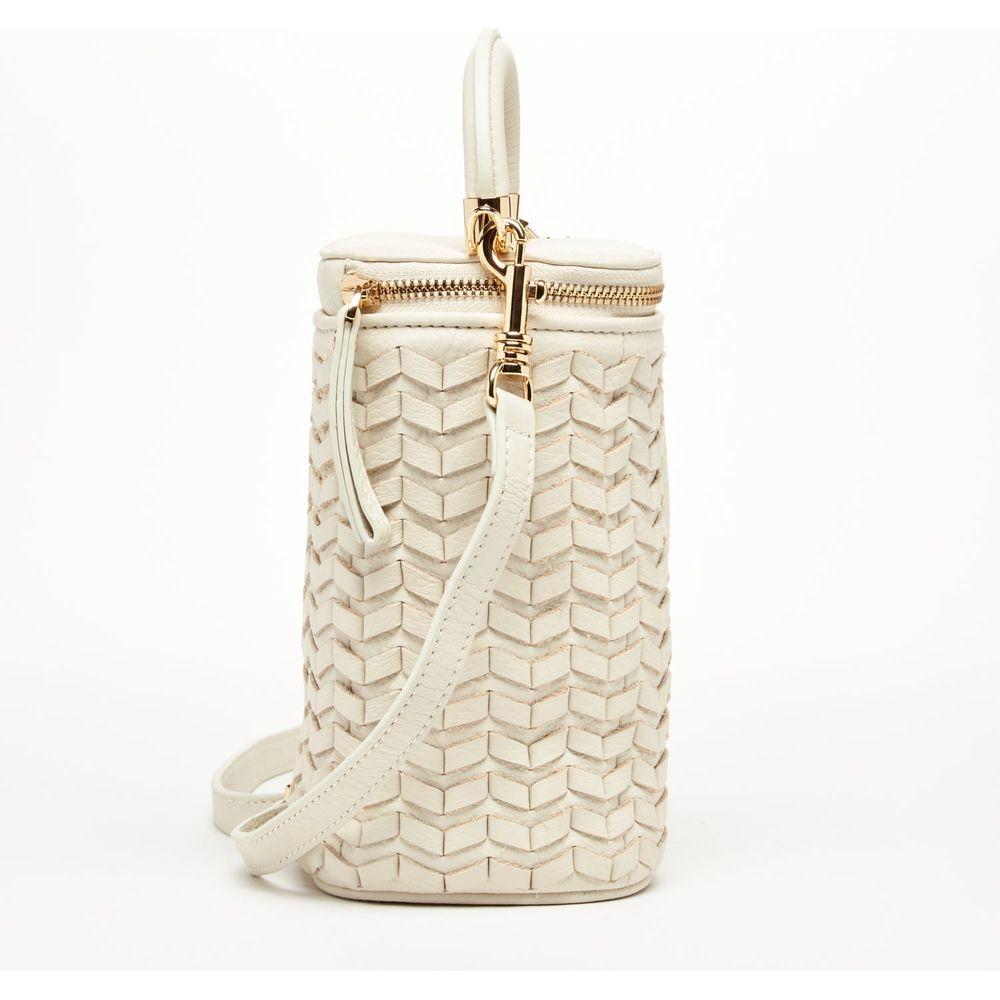 Elsa Basket Weave Leather Bag Off-white - A Touch of Elegance