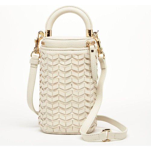 Load image into Gallery viewer, Elsa Basket Weave Leather Bag Off-white - A Touch of Elegance
