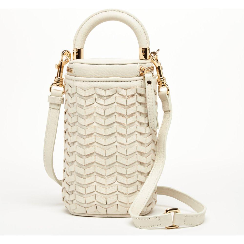 Elsa Basket Weave Leather Bag Off-white - A Touch of Elegance