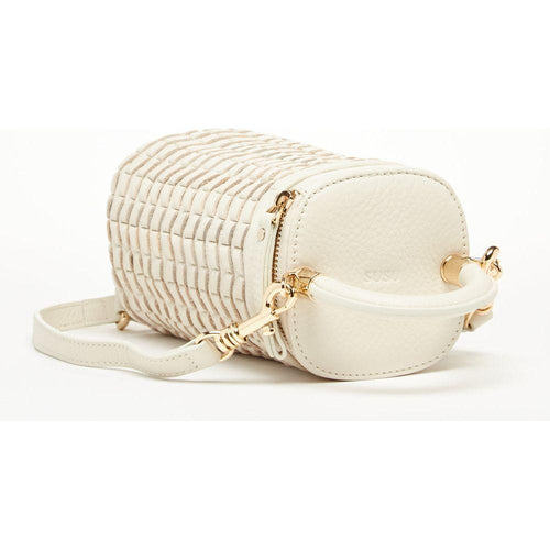 Load image into Gallery viewer, Elsa Basket Weave Leather Bag Off-white - A Touch of Elegance
