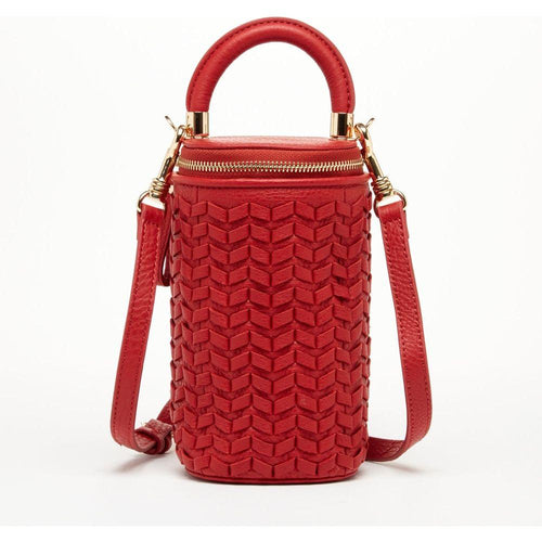 Load image into Gallery viewer, Elsa Small Leather Crossbody Bag - Red
