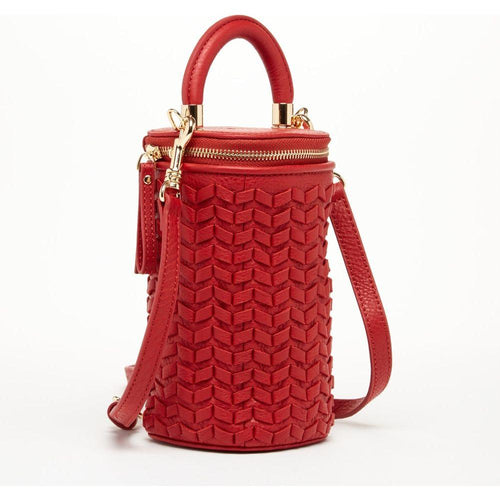 Load image into Gallery viewer, Elsa Small Leather Crossbody Bag - Red
