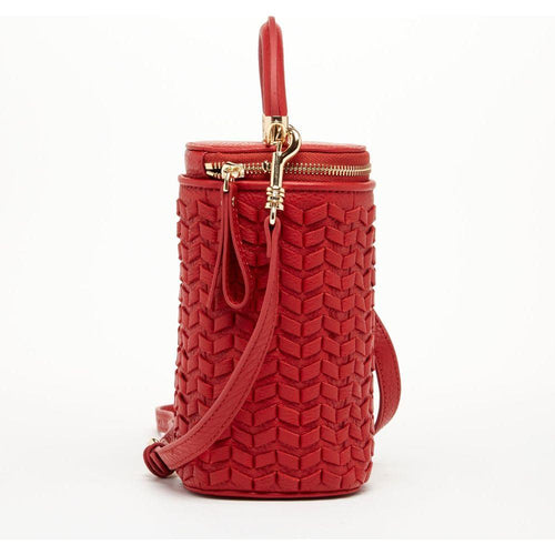 Load image into Gallery viewer, Elsa Small Leather Crossbody Bag - Red
