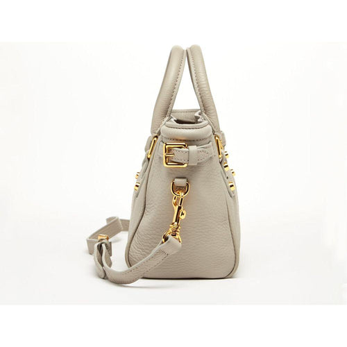 Load image into Gallery viewer, SUSU The Emma Leather Satchel Bag in Grayish Beige
