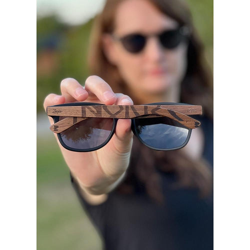 Load image into Gallery viewer, Eyewood | Engraved wooden sunglasses - Viking Runes - Suomi
