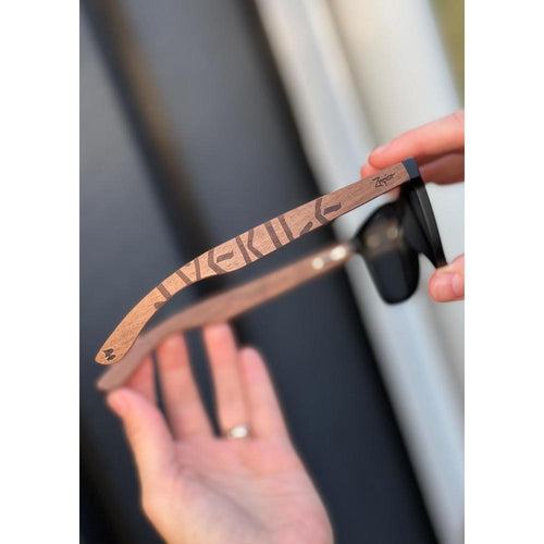 Load image into Gallery viewer, Eyewood | Engraved wooden sunglasses - Viking Runes - Norway
