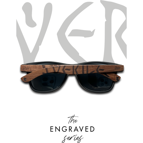 Load image into Gallery viewer, Eyewood | Engraved wooden sunglasses - Viking Runes - Norway
