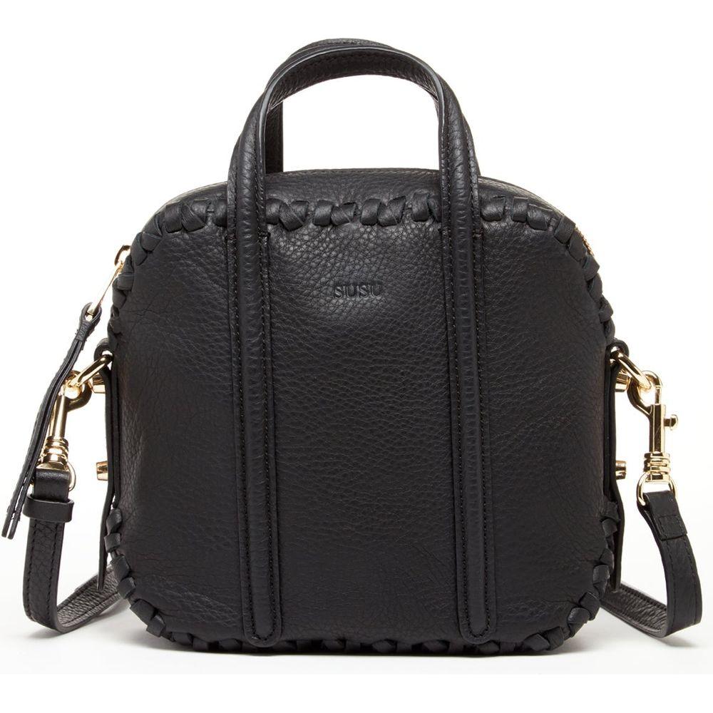 SUSU The Evelyn Black Leather Crossbody Bag - Elegance Redefined