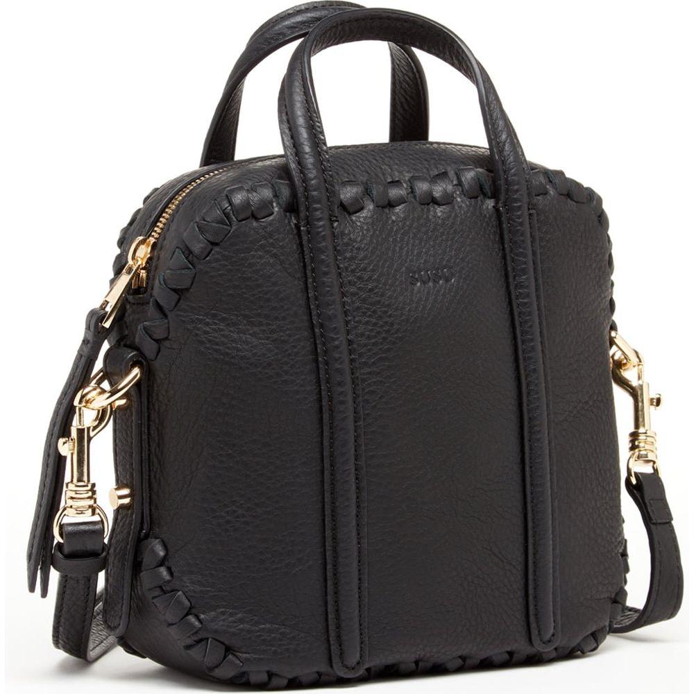 SUSU The Evelyn Black Leather Crossbody Bag - Elegance Redefined