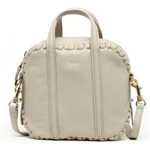 Load image into Gallery viewer, SUSU The Evelyn Gray Leather Crossbody Bag
