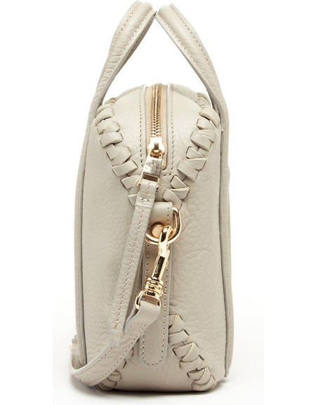 SUSU The Evelyn Gray Leather Crossbody Bag