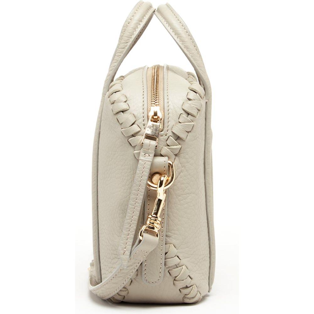 SUSU The Evelyn Gray Leather Crossbody Bag