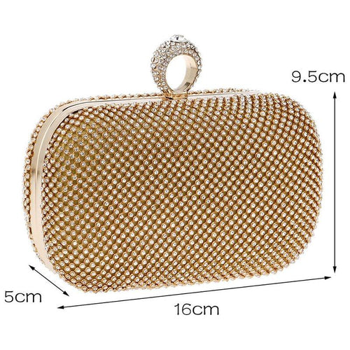 Load image into Gallery viewer, Evening Clutch Bags Diamond-Studded Evening Bag With Chain Shoulder
