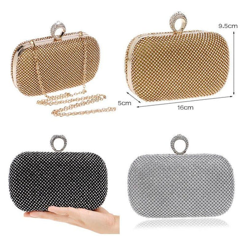 Load image into Gallery viewer, Evening Clutch Bags Diamond-Studded Evening Bag With Chain Shoulder
