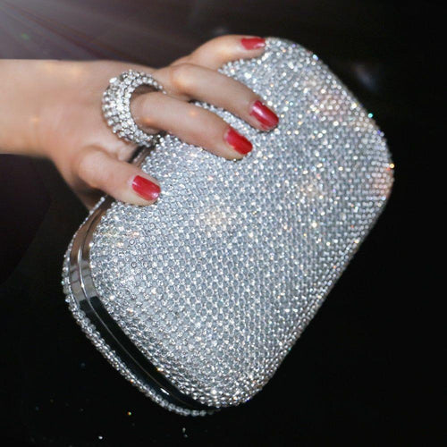 Load image into Gallery viewer, Evening Clutch Bags Diamond-Studded Evening Bag With Chain Shoulder
