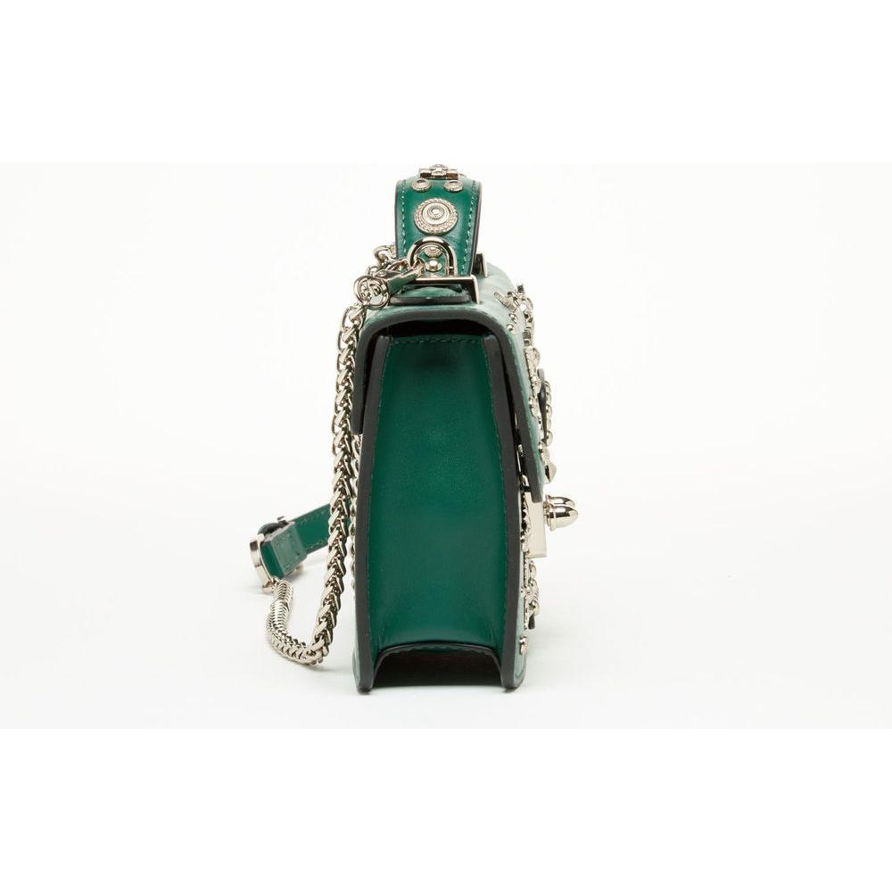 SUSU The Hollywood Studded Leather Green Crossbody Bag