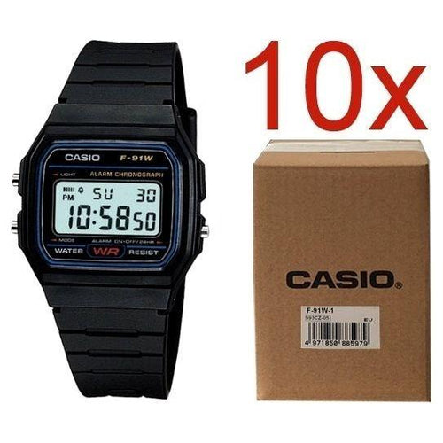 Load image into Gallery viewer, CASIO VINTAGE F-91W-1YEG **PACK 10 PCS**-0
