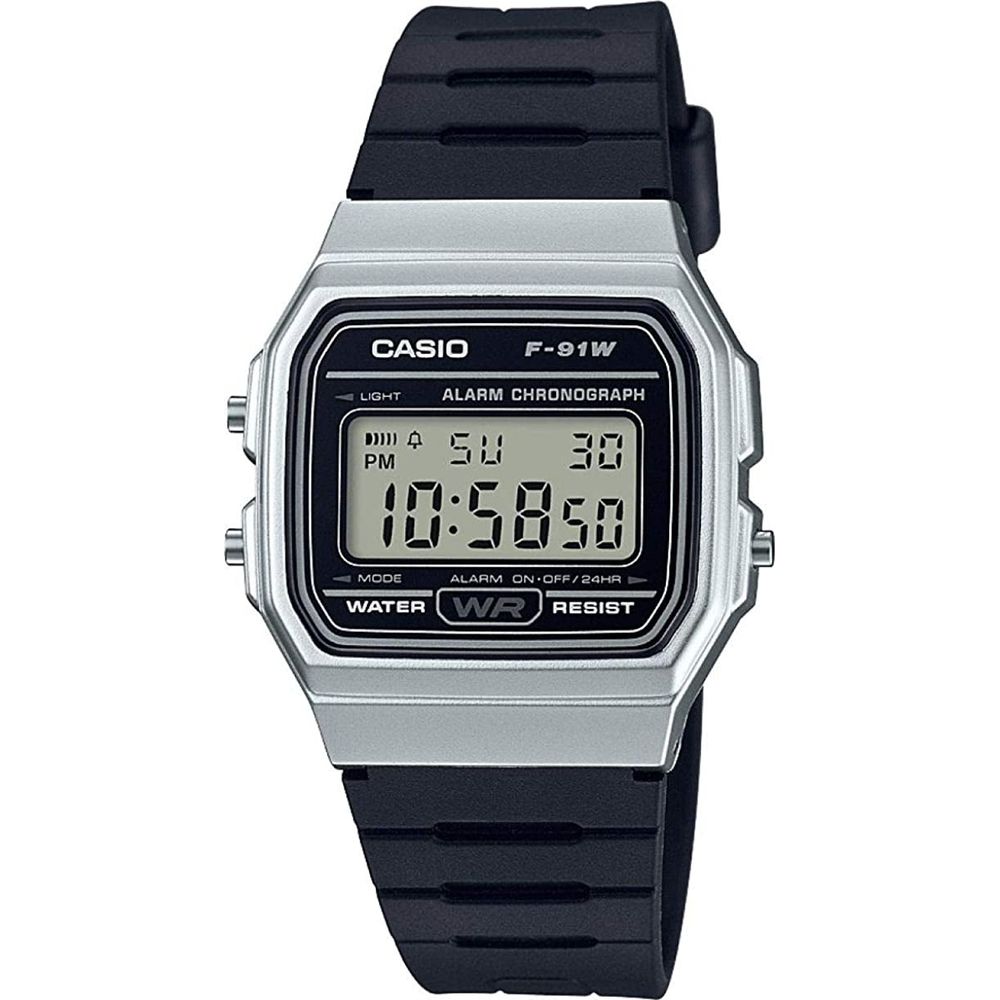 CASIO VINTAGE Mod. F-91 BIO RESIN STRAP - SILVER-0