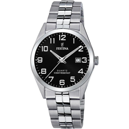 Load image into Gallery viewer, Festina Classics Stainless Steel Black Dial Quartz F20437-4 Men&#39;s Watch
