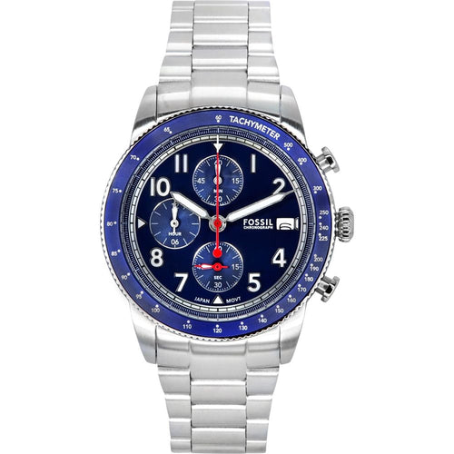 Load image into Gallery viewer, Fossil Sport Tourer Chronograph Stainless Steel Blue Dial Quartz FS6047 Men&#39;s Watch
